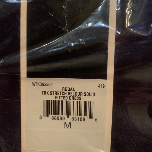 NWT Juicy Couture Black Label Velour Stretch Dress - Picture 4 of 5